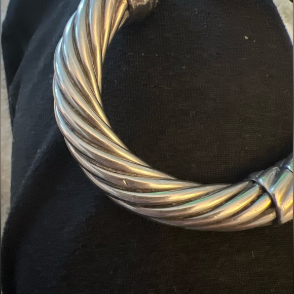 David Yurman 10mm Cable Cuff with 14K Gold Domes - Picture 13 of 15